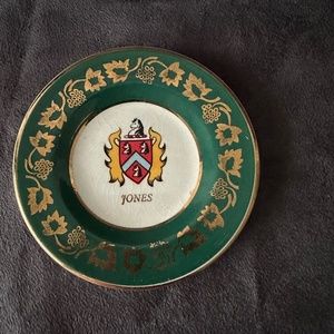 Vintage Irish decorative, family crest, Mini Plate